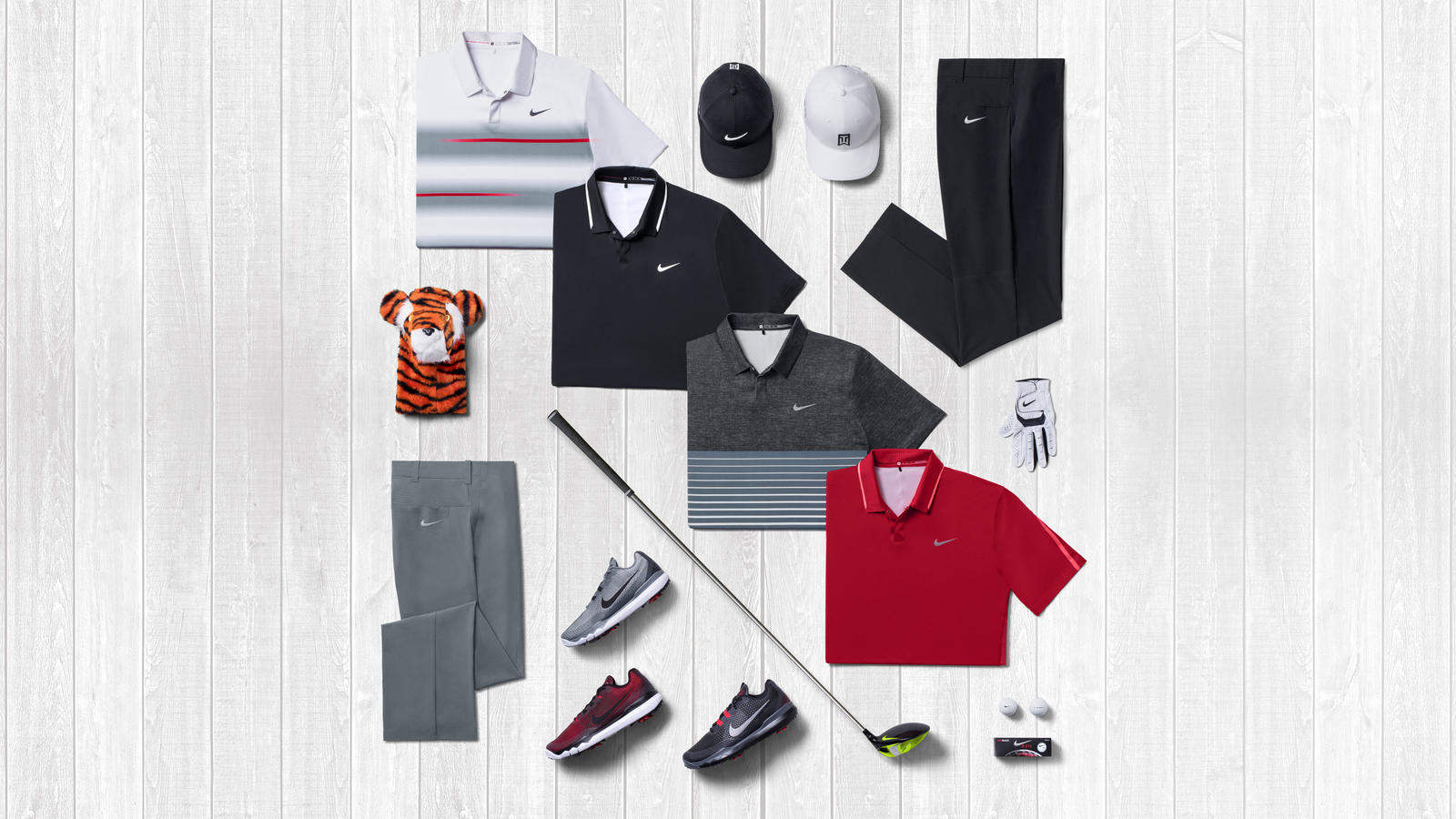 TIGER WOODS 'MASTERS 2015' NIKE GOLF CLOTHING SCRIPT